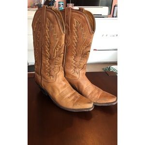 Genuine Glove-Tanned Leather Cowboy Boots